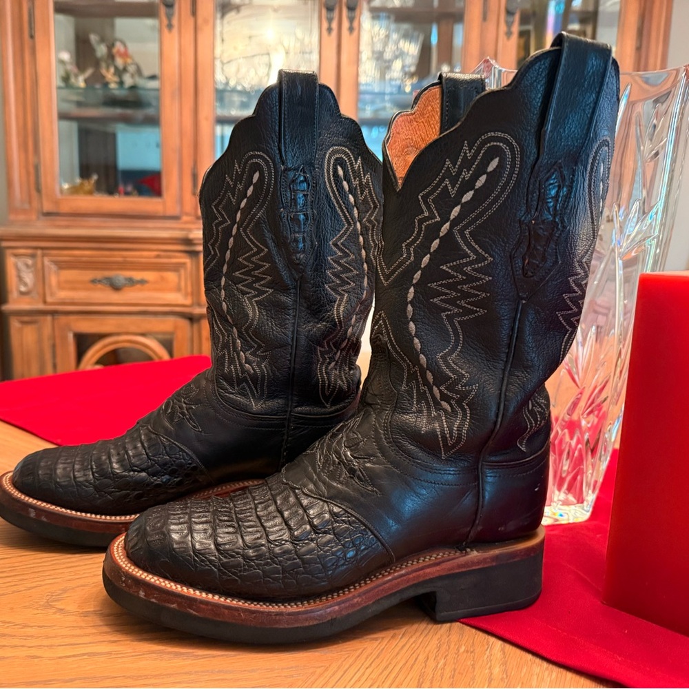 Lucchese Exotic Horned Toad Western Boots Size 7 EUC - Picture 3 of 11